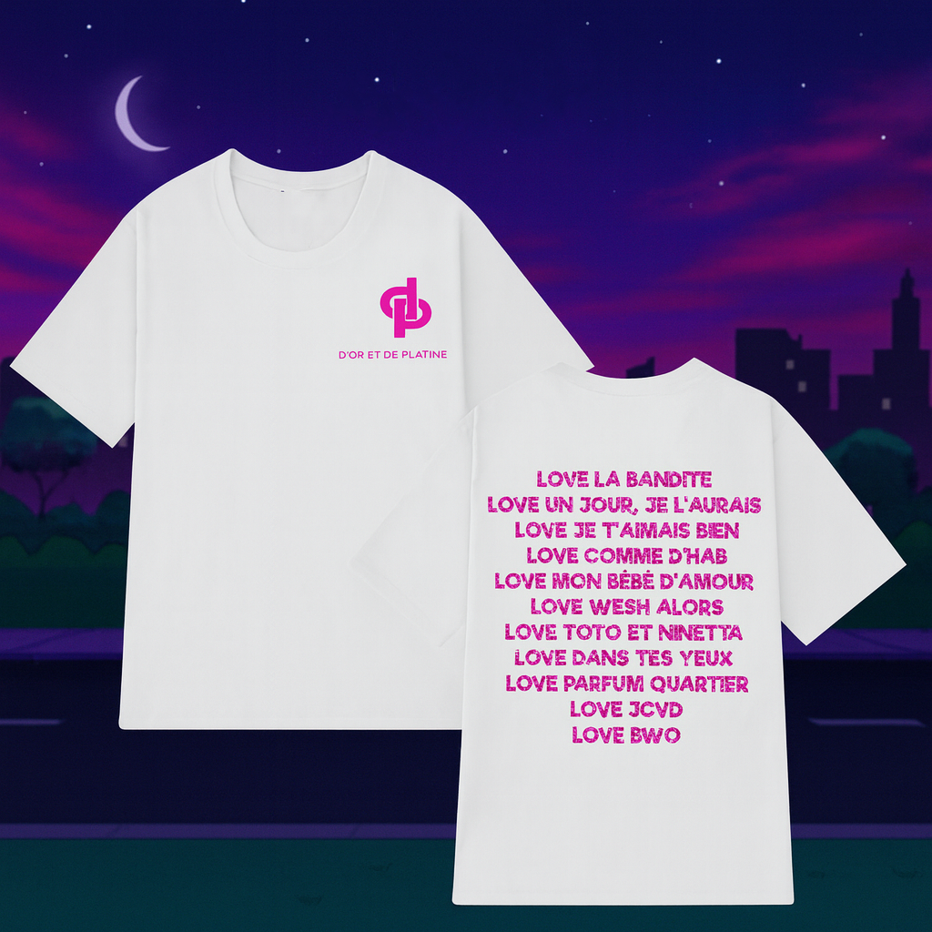 TEE SHIRT LOVE - BLANC